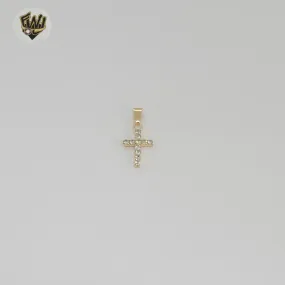 (1-2196-2) Gold Laminate - Zircon Cross Pendants  - BGF