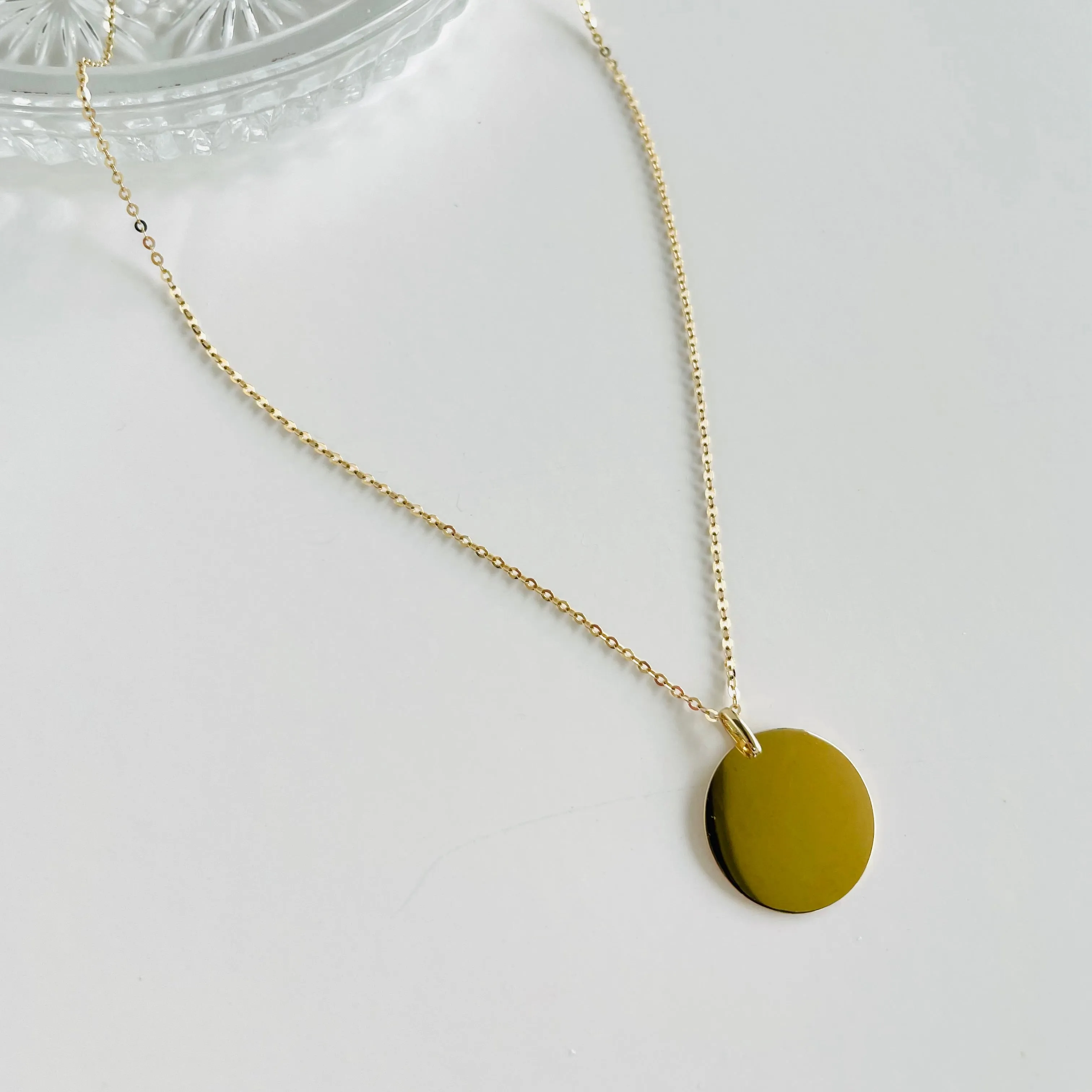 10K Natasha Gold Disc Necklace