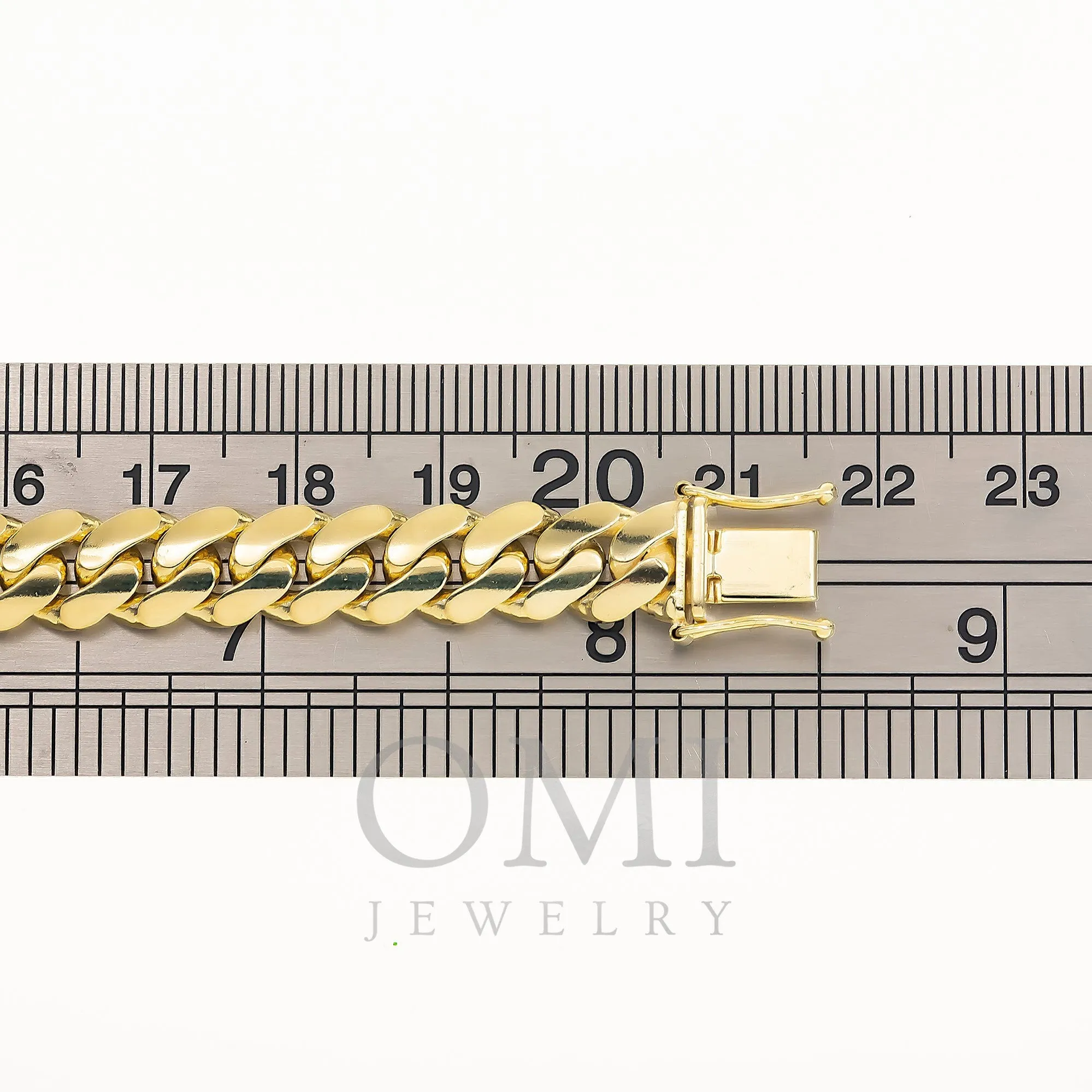 14K GOLD 10MM HOLLOW MIAMI CUBAN LINK BRACELET