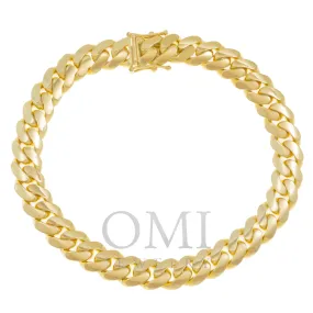 14K GOLD 10MM HOLLOW MIAMI CUBAN LINK BRACELET