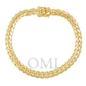 14K GOLD 7MM SOLID MIAMI CUBAN LINK BRACELET