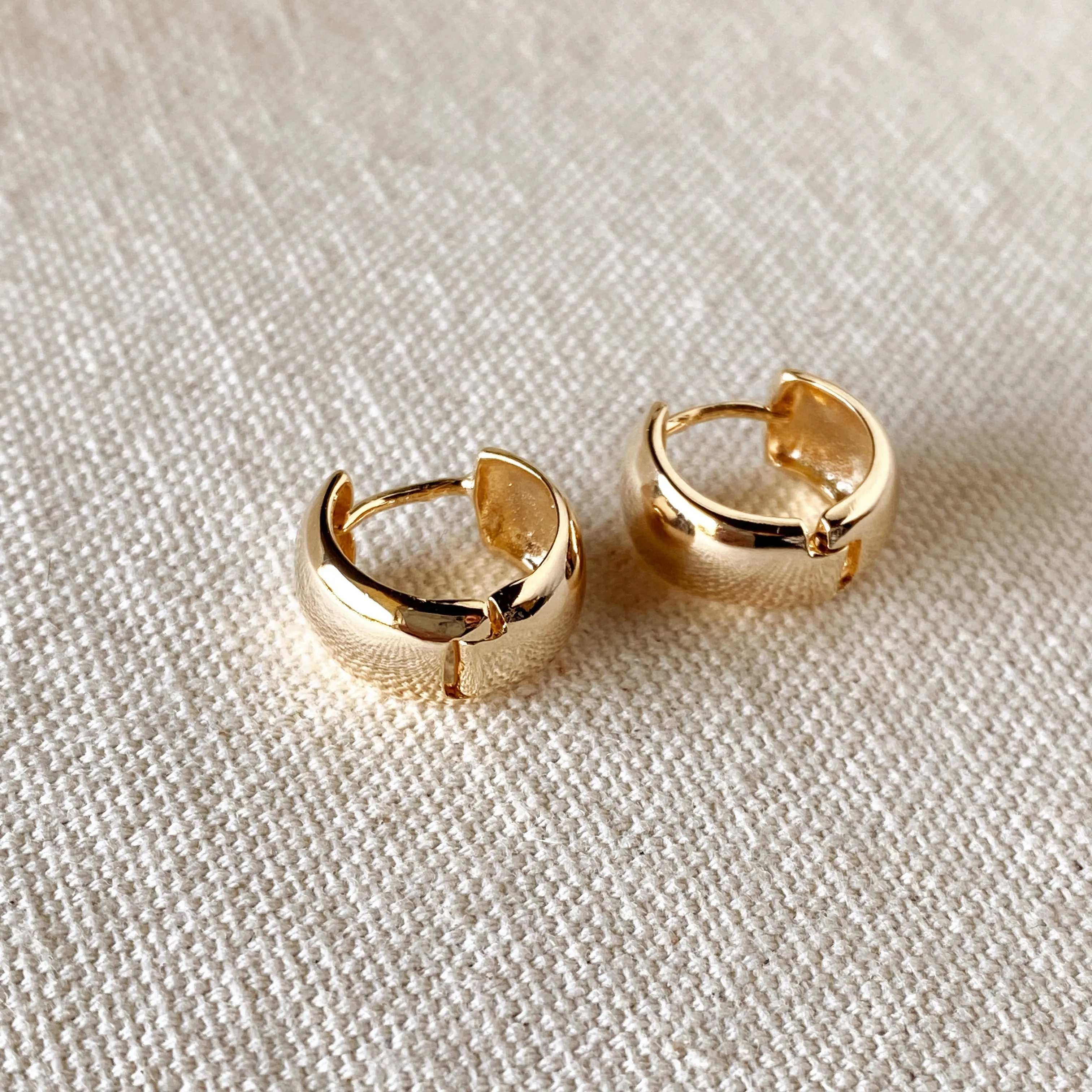 18k Gold Filled Chunky Clicker Earrings