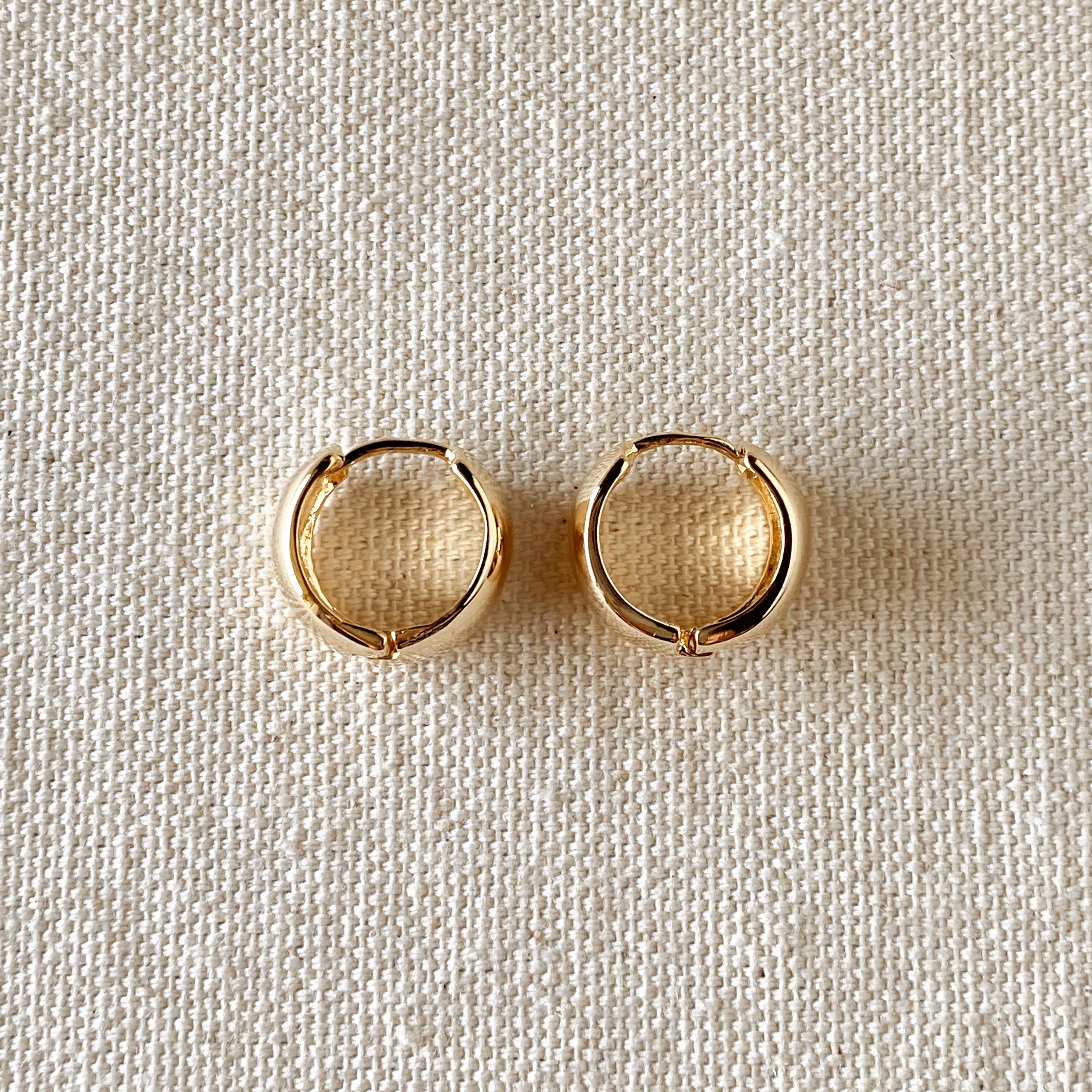 18k Gold Filled Chunky Clicker Earrings