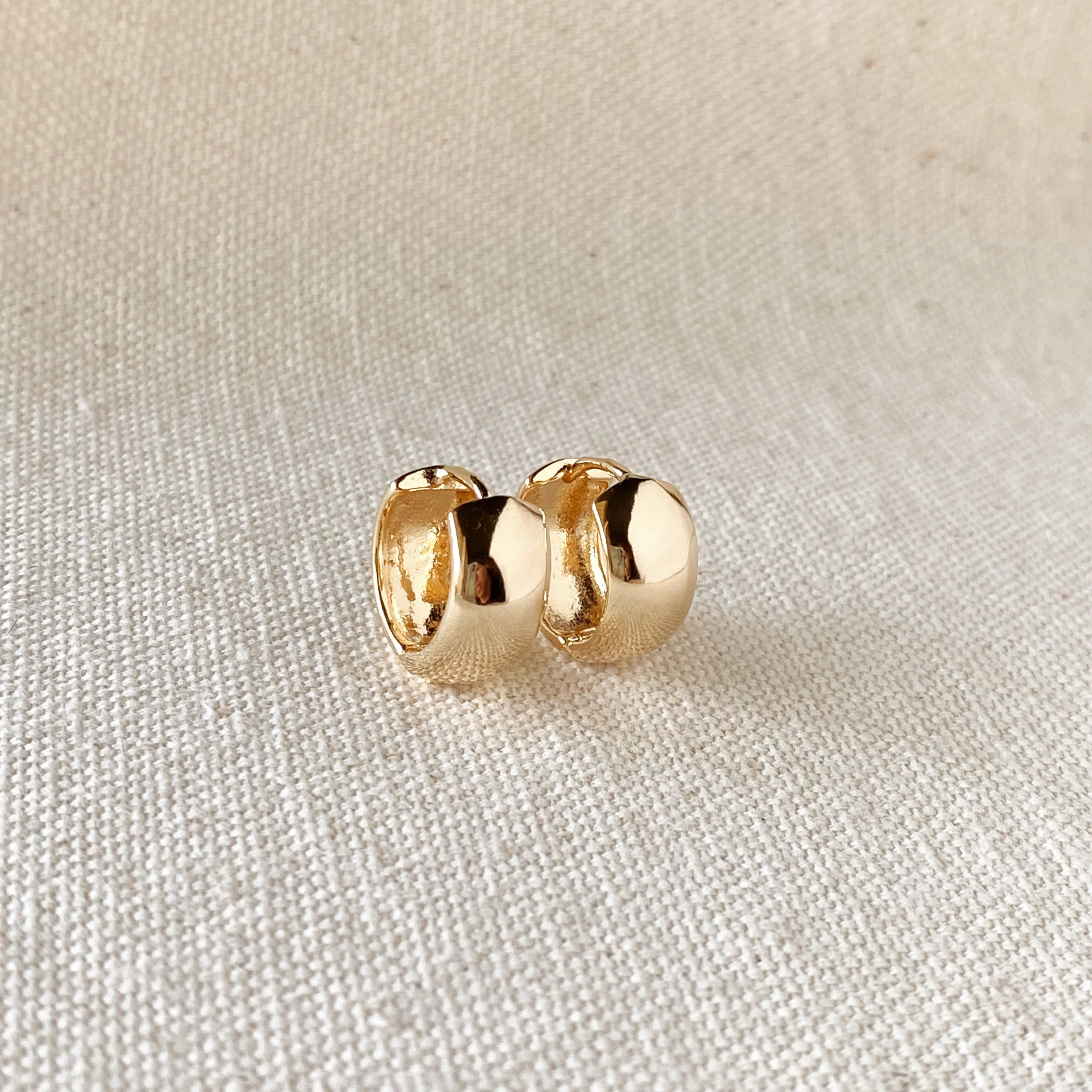 18k Gold Filled Chunky Clicker Earrings