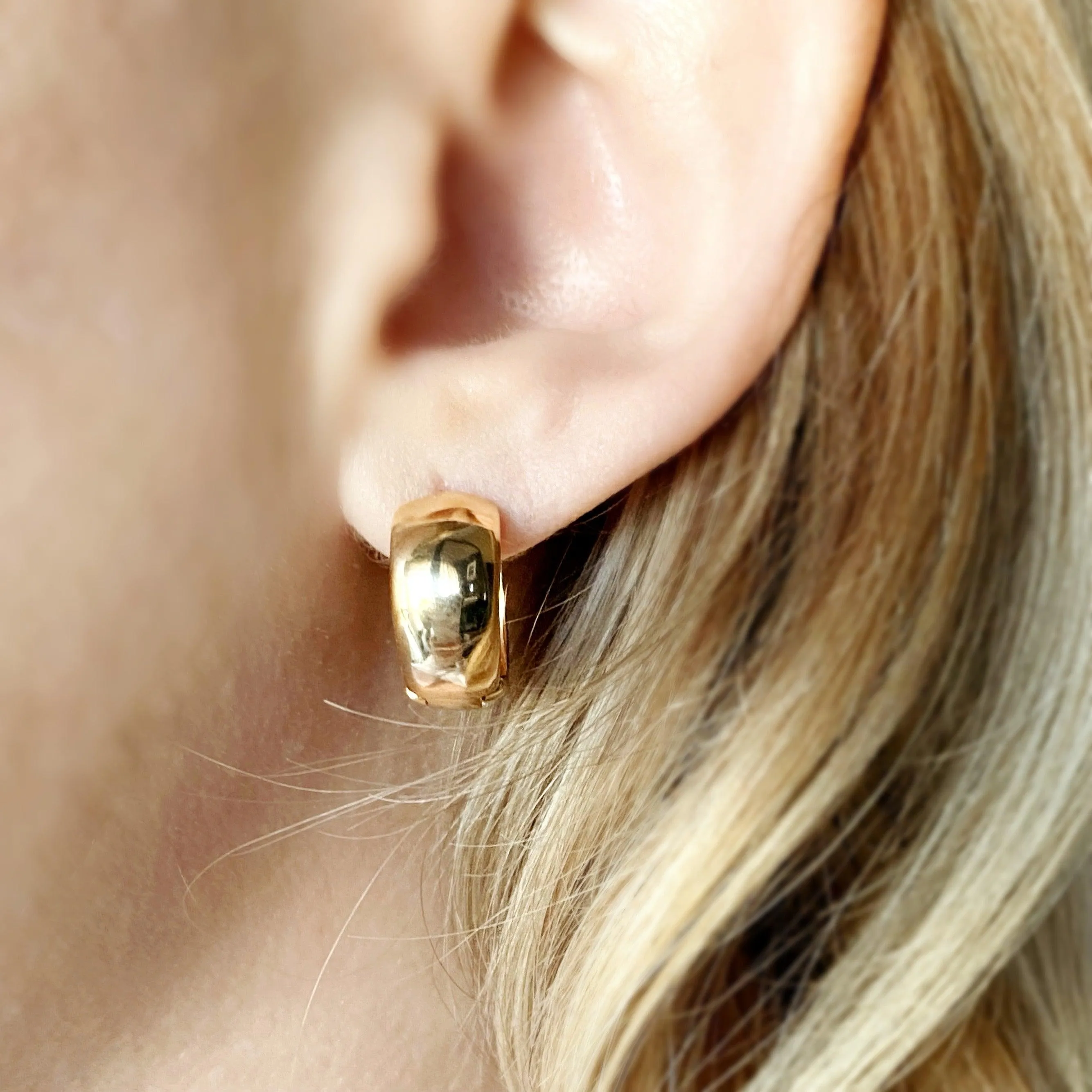 18k Gold Filled Chunky Clicker Earrings