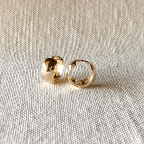 18k Gold Filled Chunky Clicker Earrings