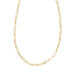 18K Large Hollow Staple Link Chain