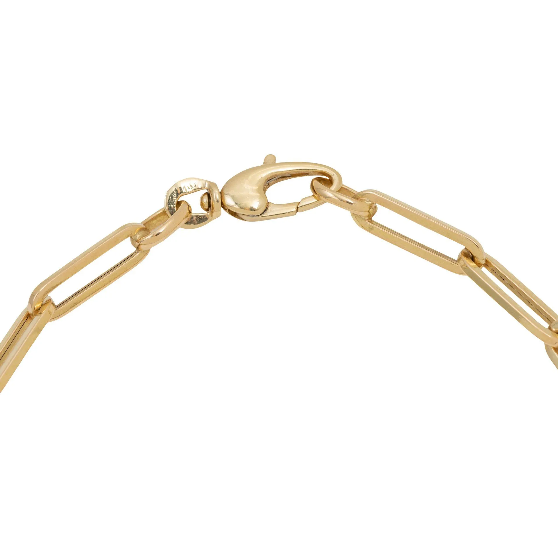 18K Large Hollow Staple Link Chain