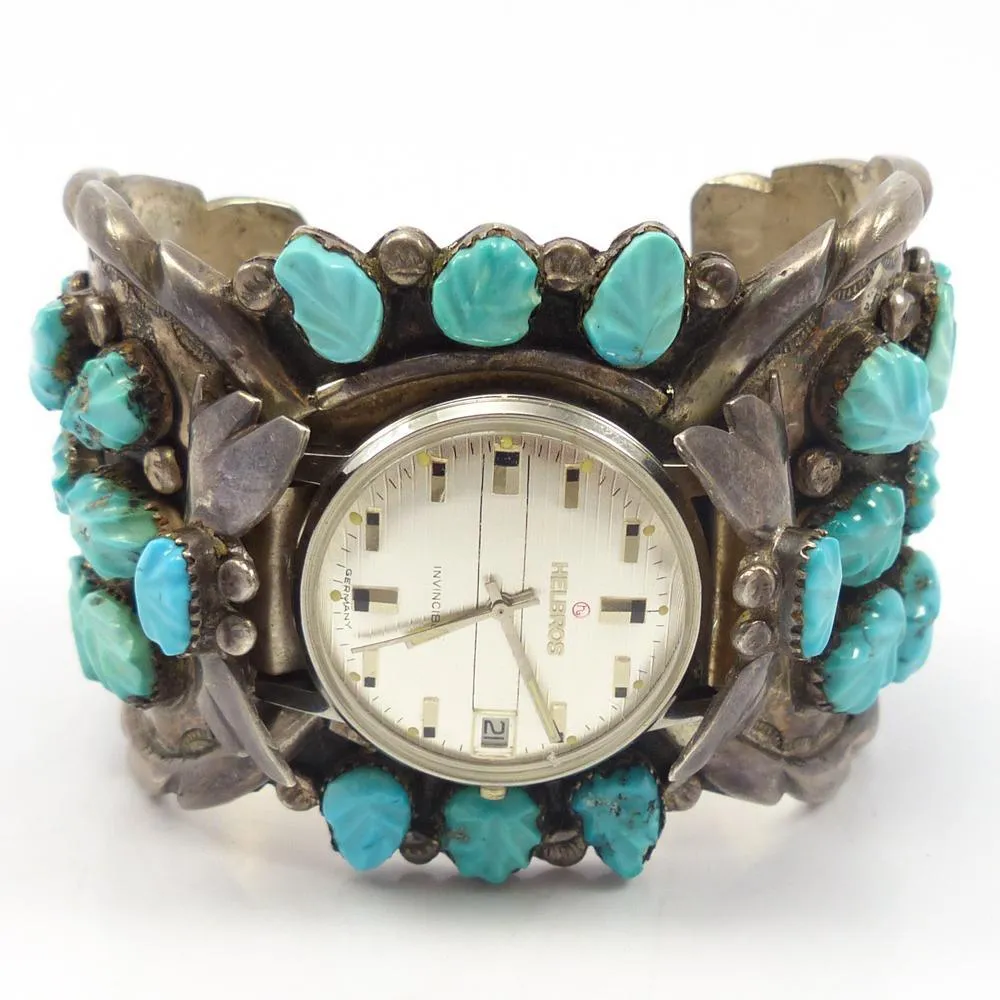 1960s Turquoise Watch Cuff