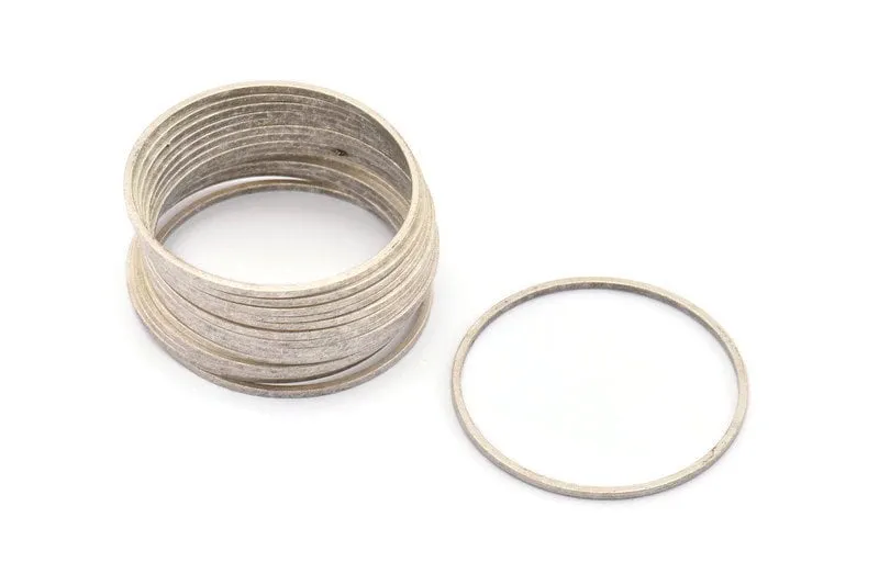 30mm Silver Rings - 12 Antique Silver Brass  Circle Connectors (30x1x1mm) BS 1089 H0009