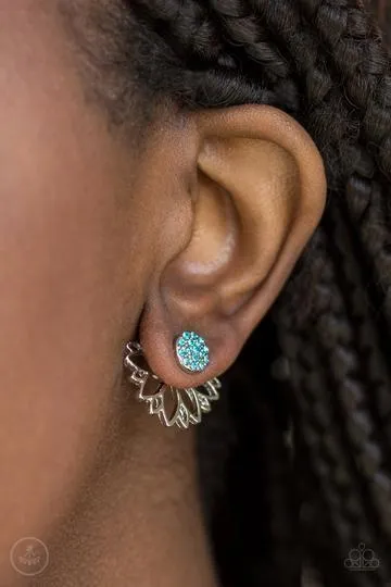 A Fan Fave Blue Double-sided Post Earrings - Paparazzi Accessories