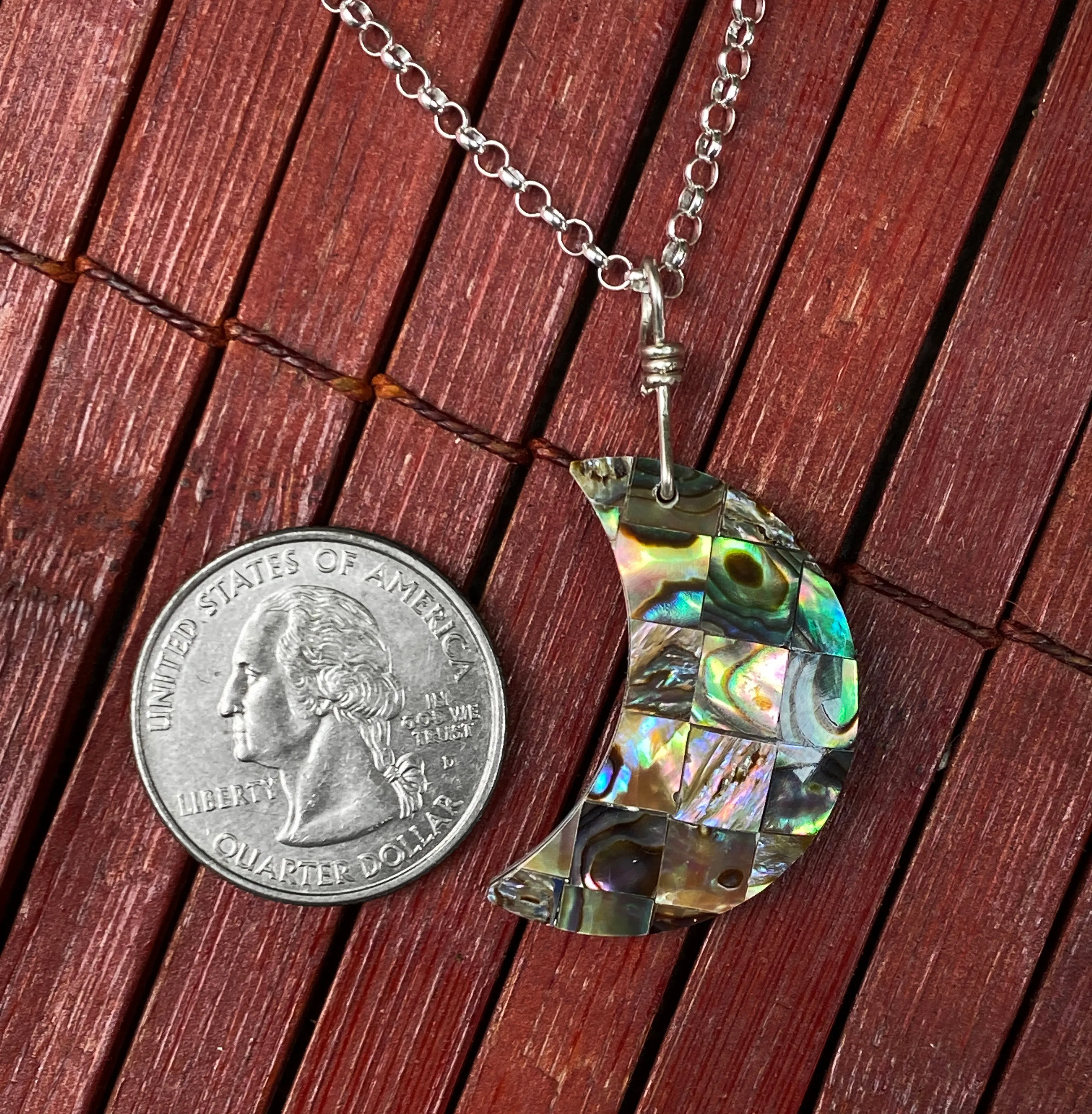 Abalone Moon Necklace