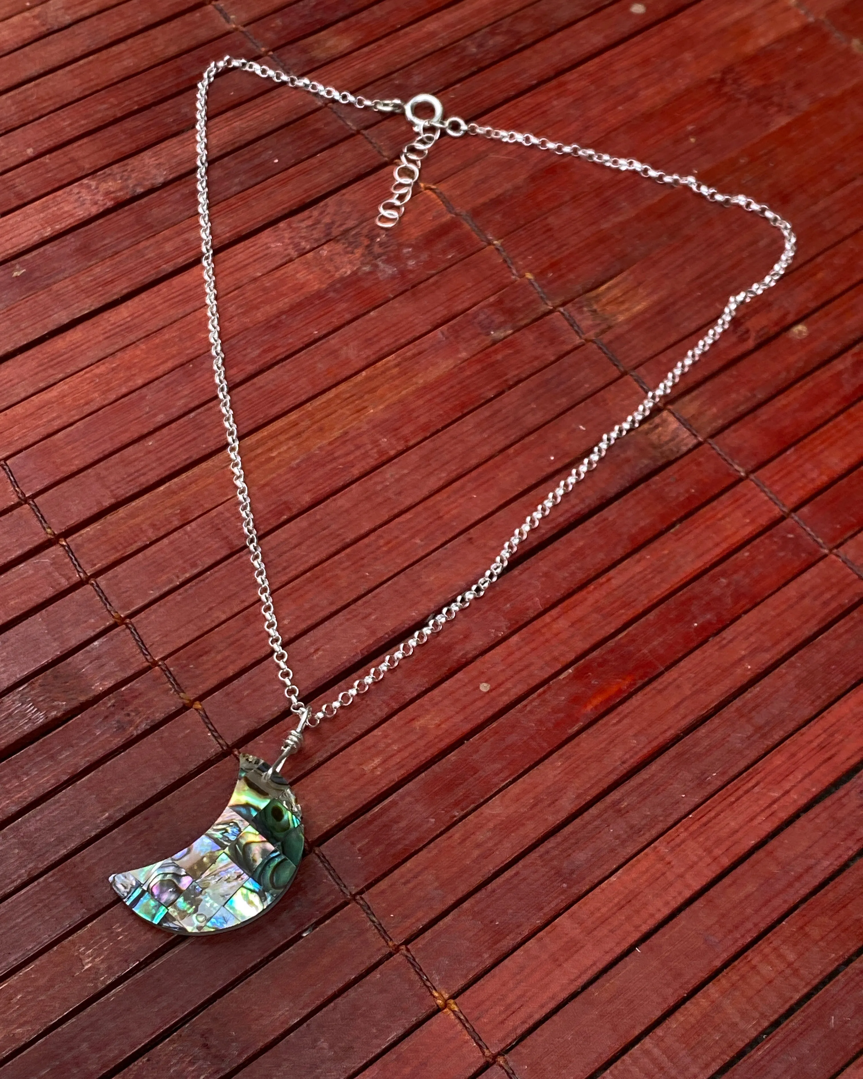 Abalone Moon Necklace