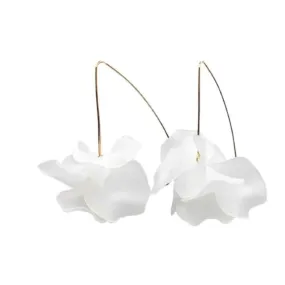 AC Air Bloom Drop Earrings White