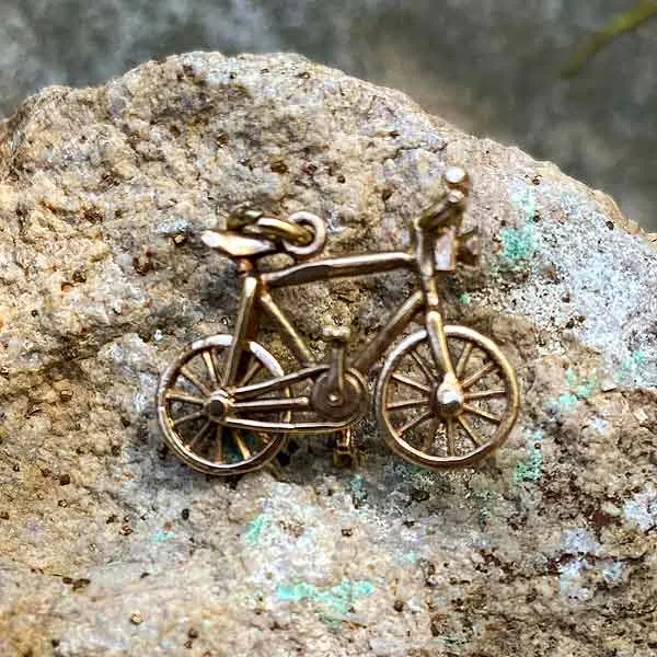 Antique Mechanical Bike Charm