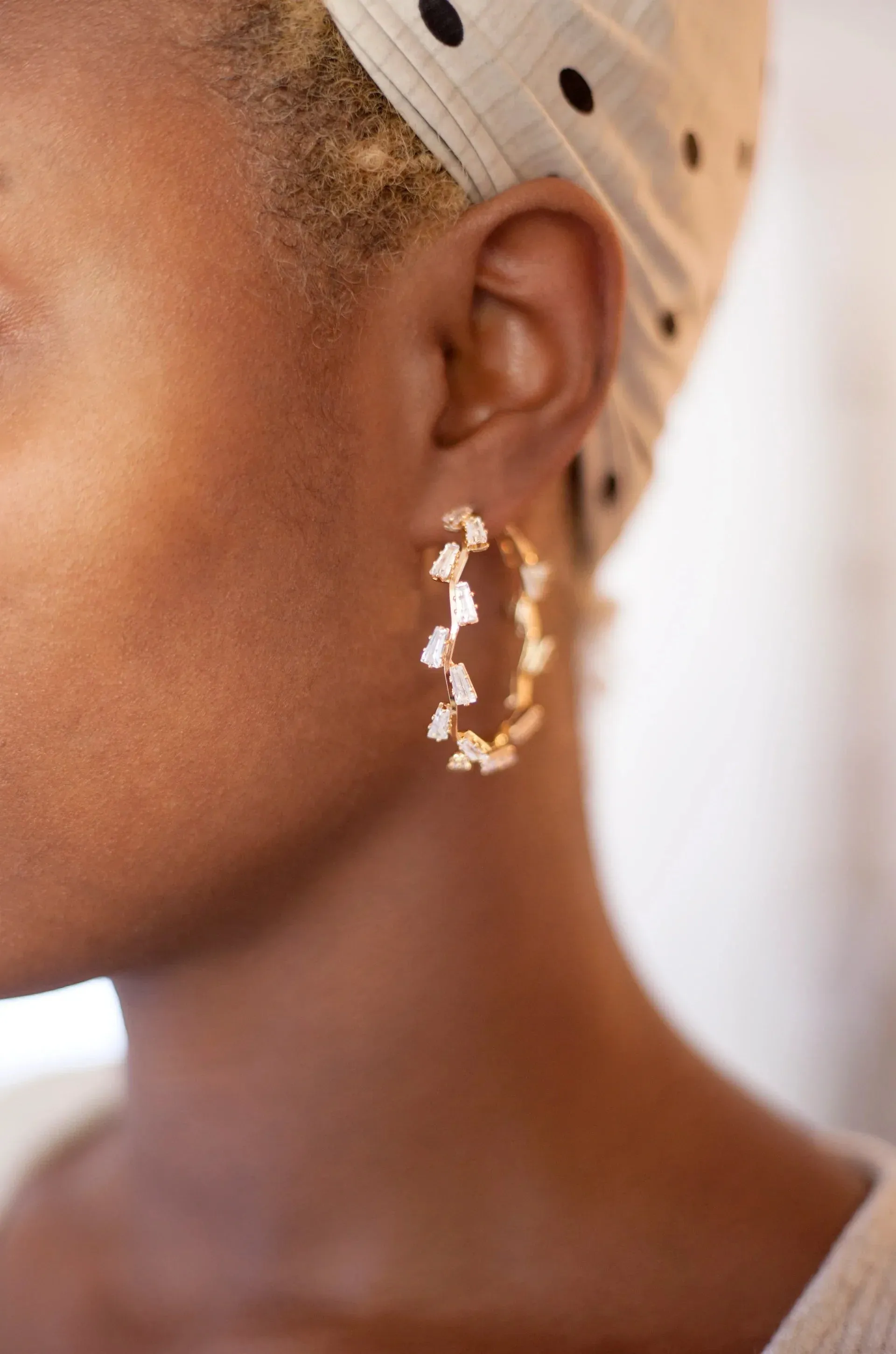 Baguette Hoop Earrings