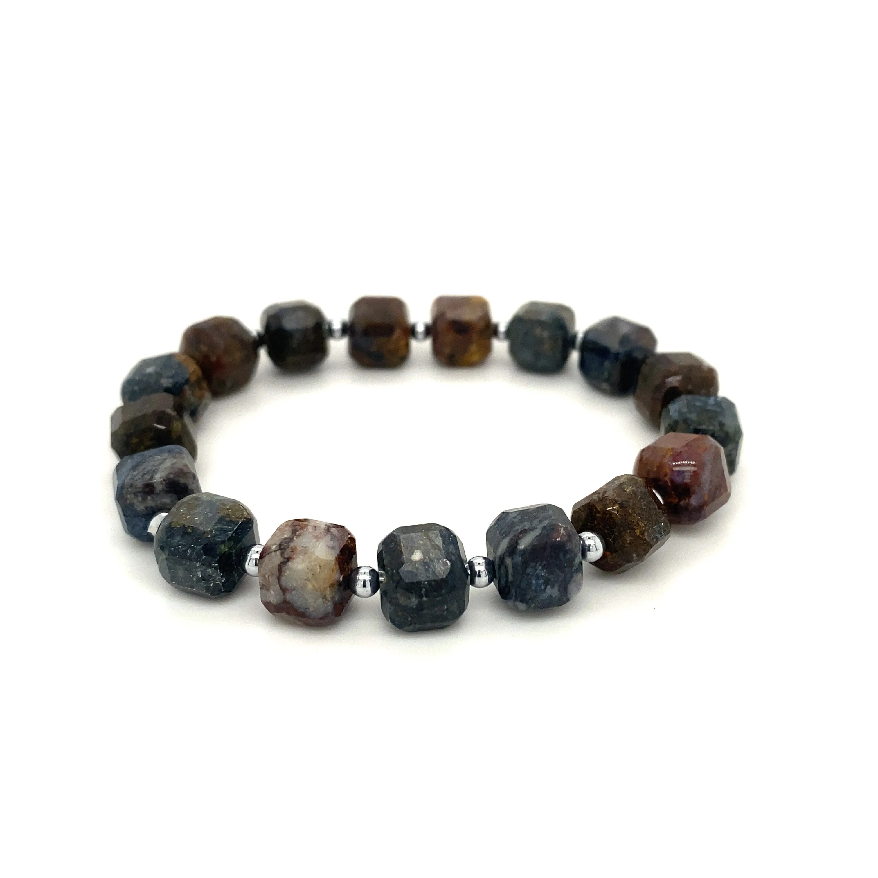 Beaded Gemstone and Hematite Stretch Bracelet