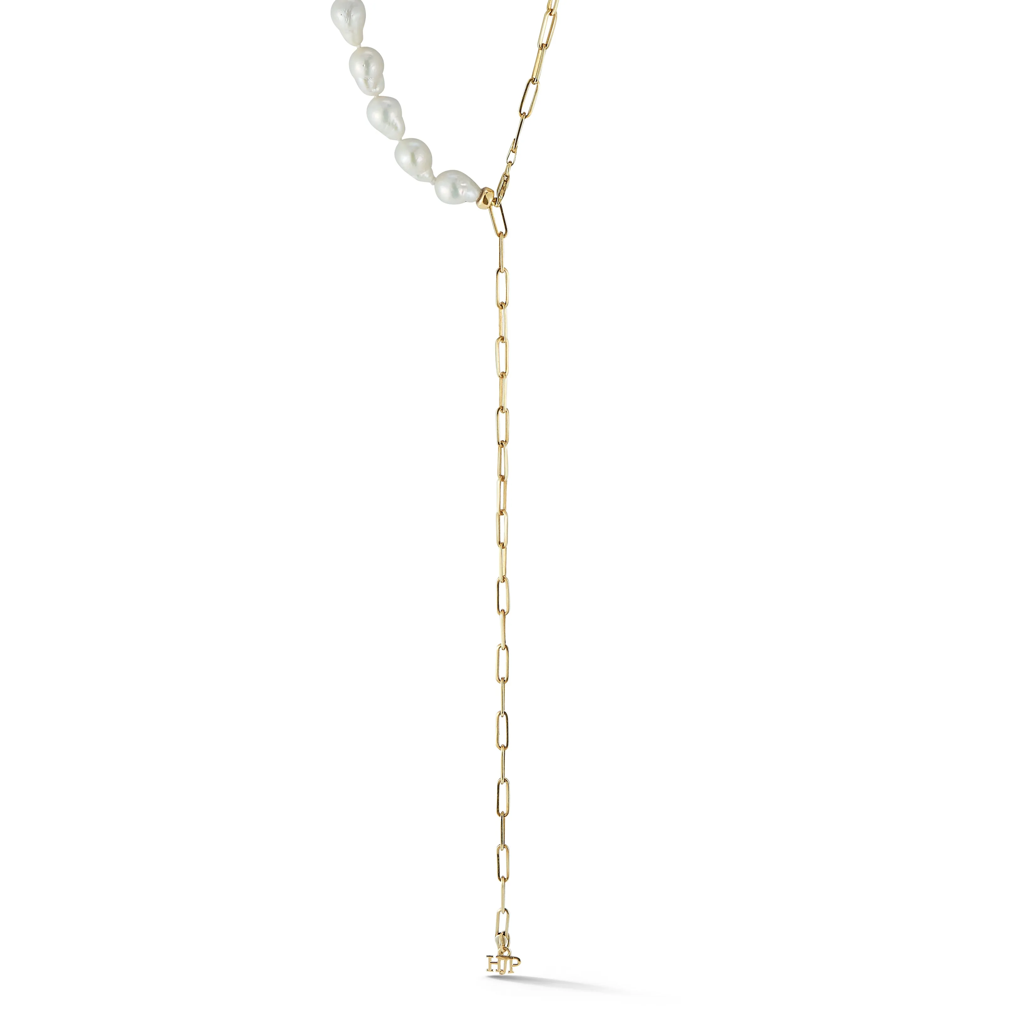 Blossom baroque pearl and chain convertable necklace