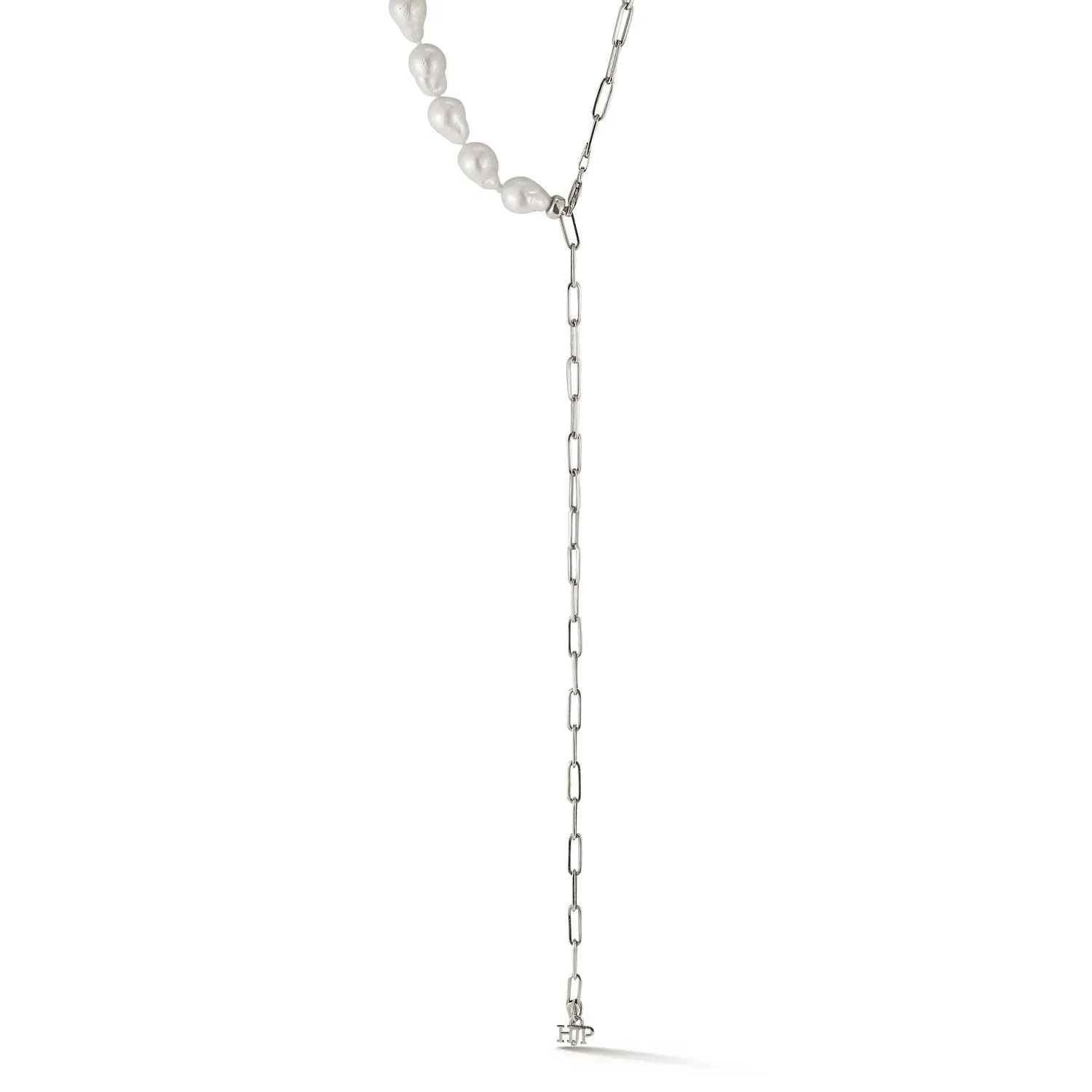 Blossom baroque pearl and chain convertable necklace