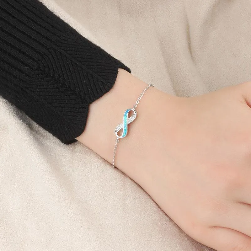 Blue Infinity Simple Bracelet