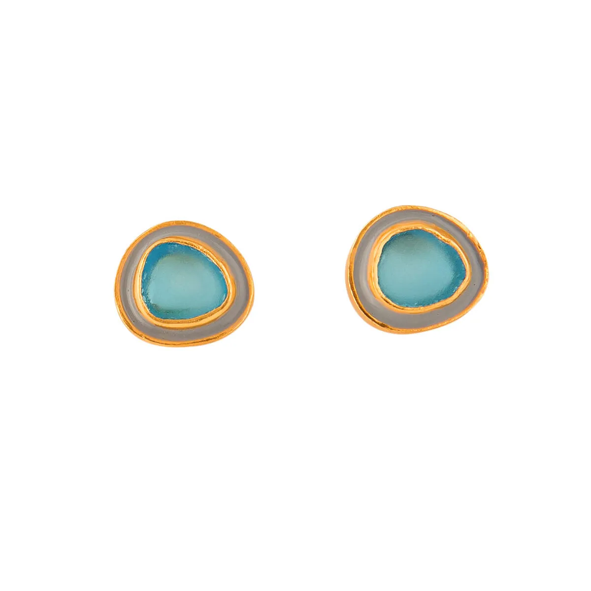 Blue Me Away Stud Earrings