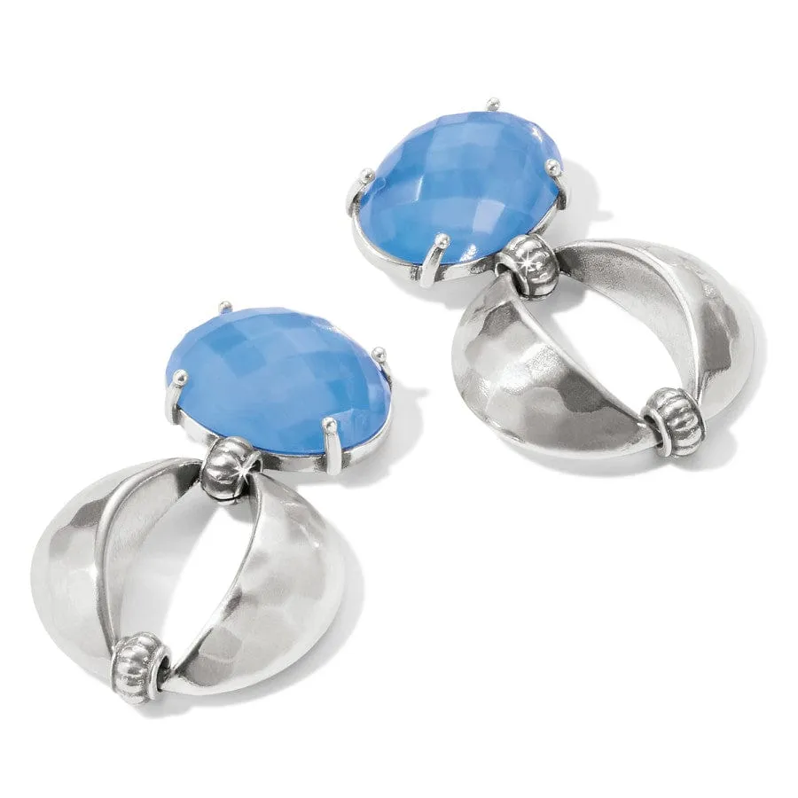 Blue Moon Bold Post Drop Earrings