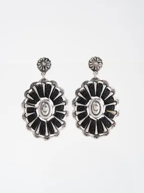 Bowie Western Wrapped Concho Drop Earrings