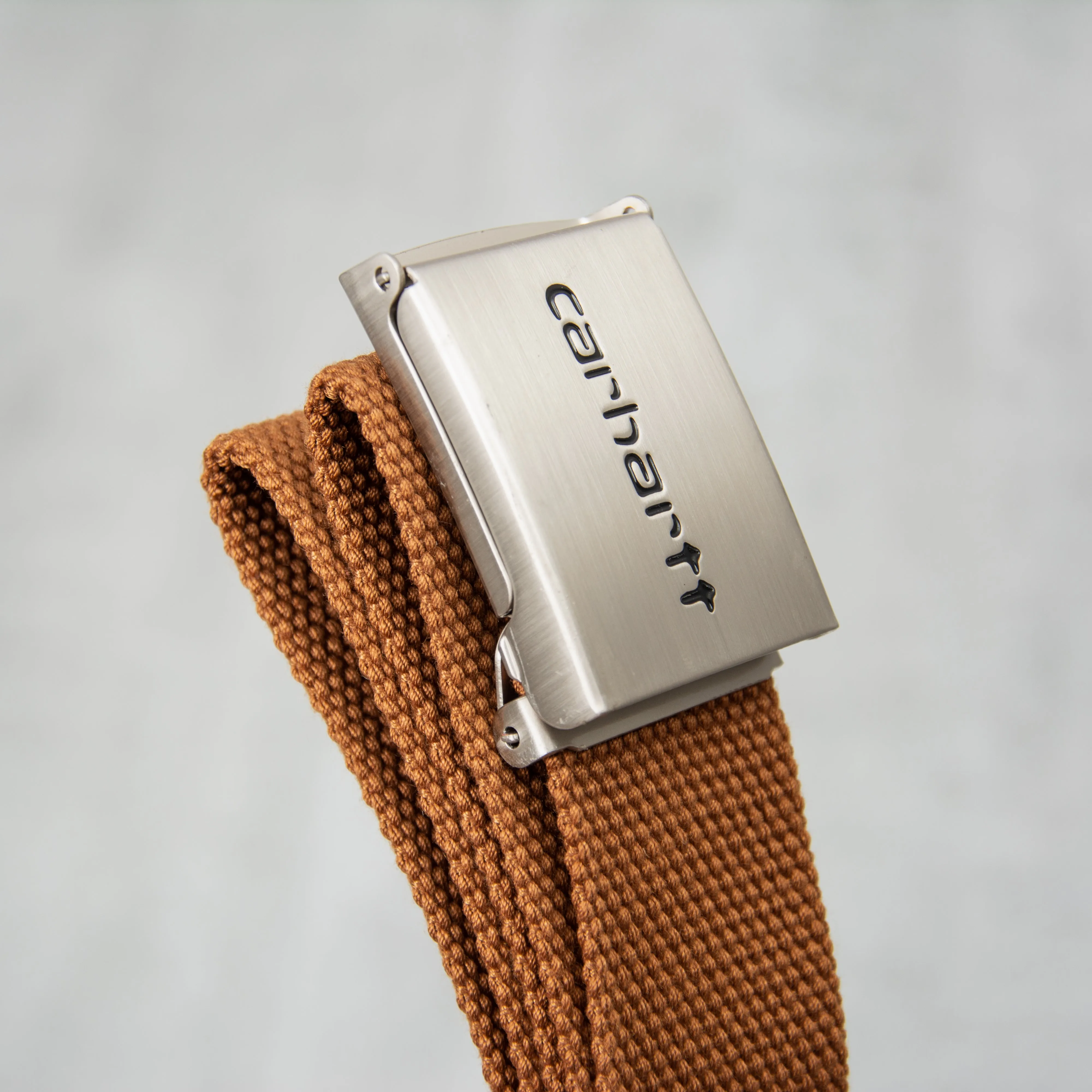 Carhartt WIP Clip Belt Chrome - Hamilton Brown