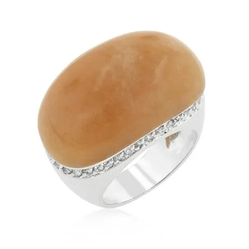 Carnelian Simulated Cocktail Ring