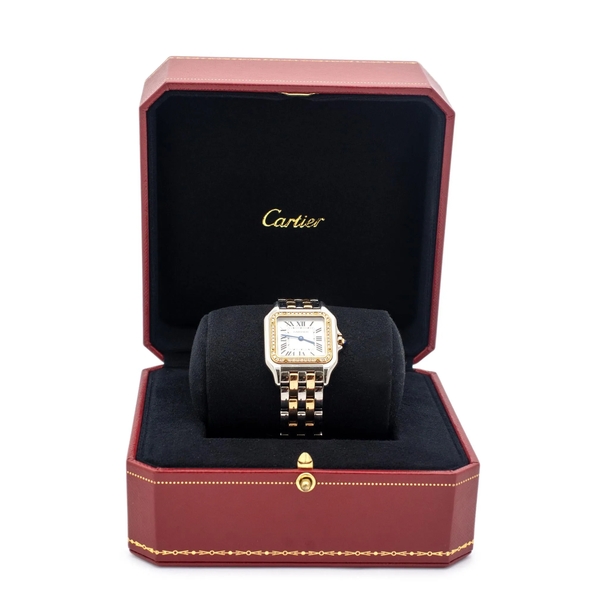 Cartier Panthere W3PN0007 4119 Medium 29MM Diamond Bezel Rose Gold & Stainless Steel Ladies Watch