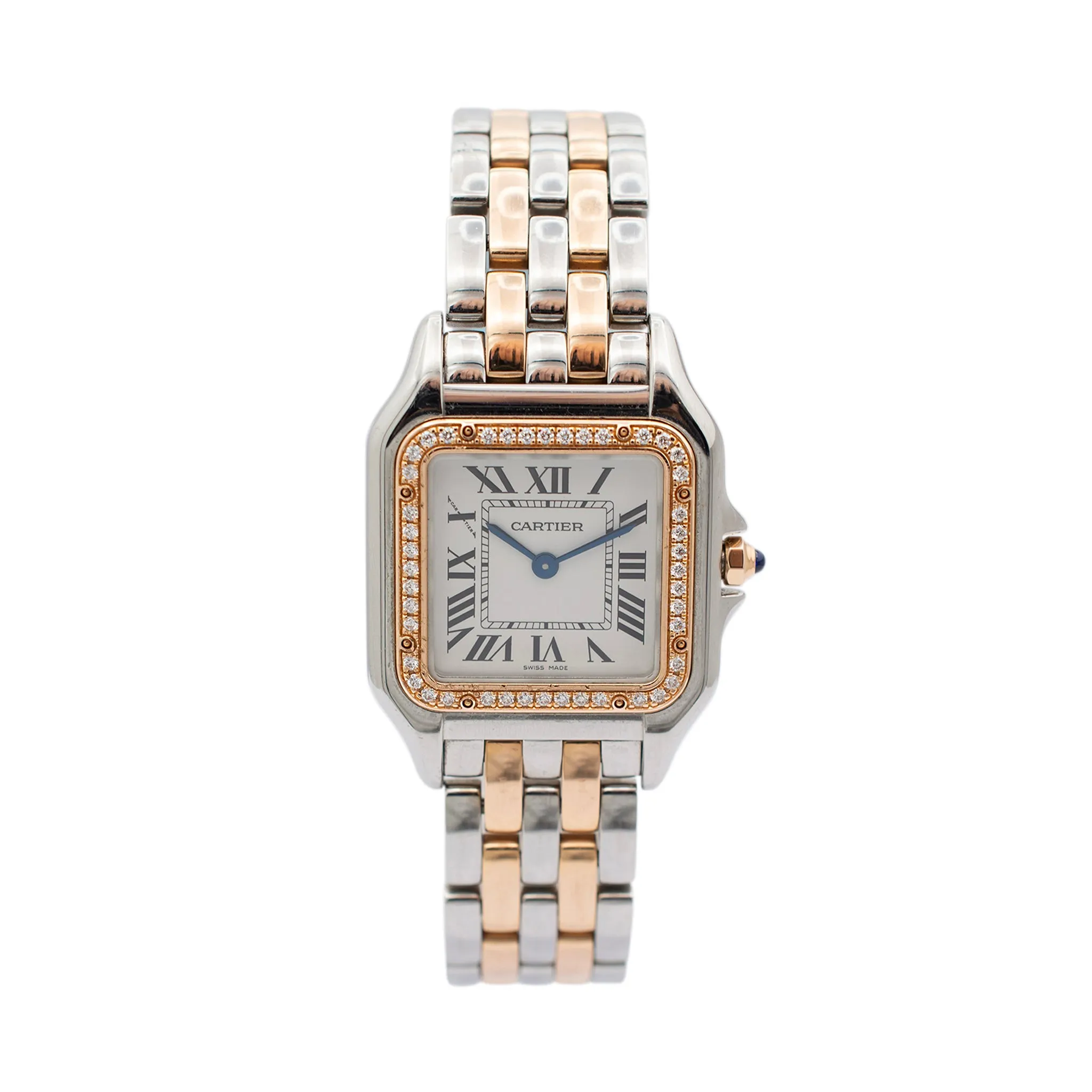 Cartier Panthere W3PN0007 4119 Medium 29MM Diamond Bezel Rose Gold & Stainless Steel Ladies Watch