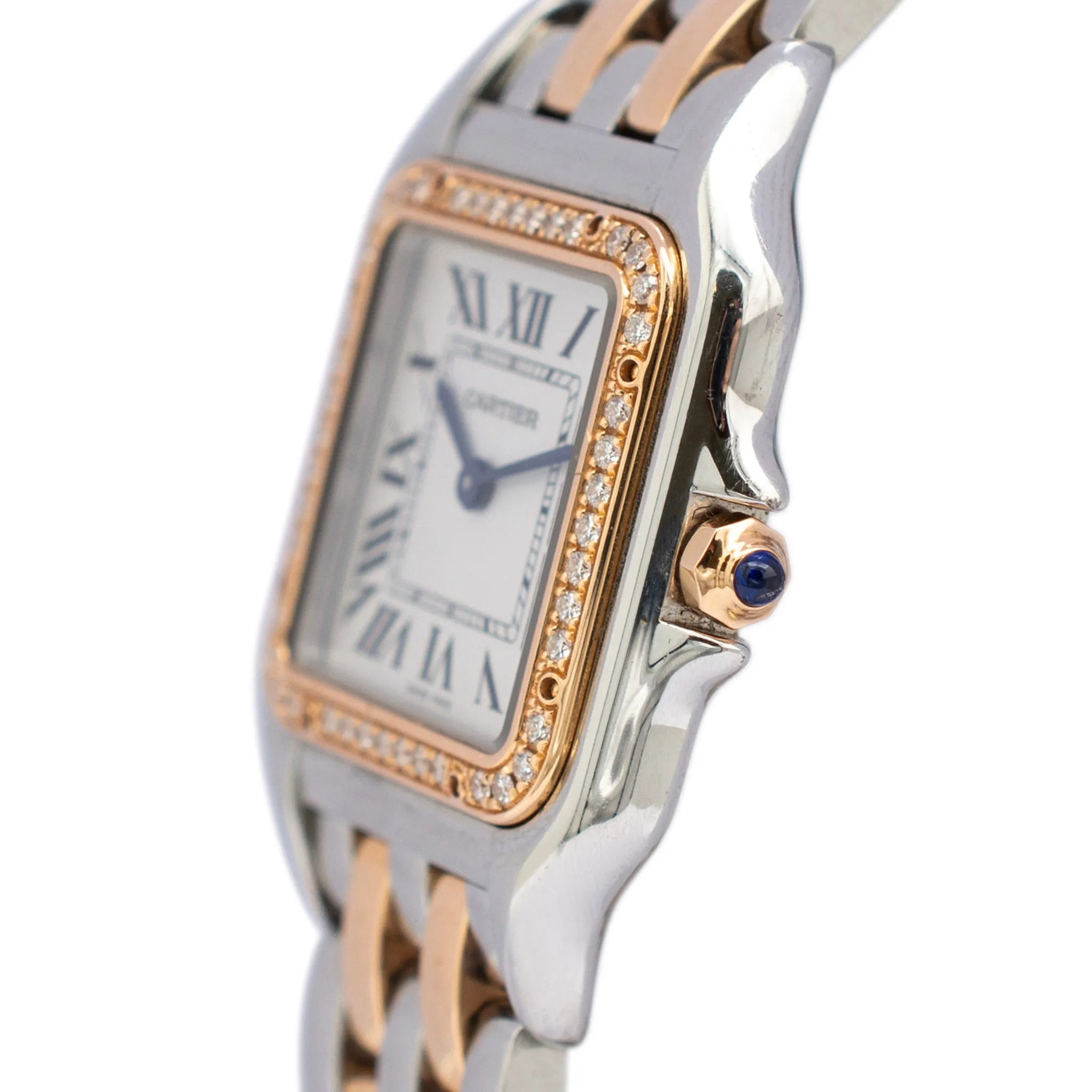 Cartier Panthere W3PN0007 4119 Medium 29MM Diamond Bezel Rose Gold & Stainless Steel Ladies Watch