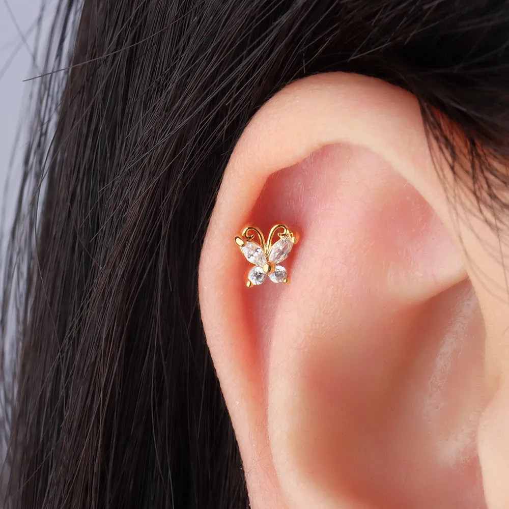 Charm Butterfly Stud