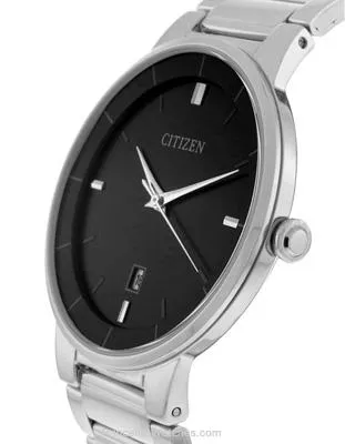 Citizen Quartz Mens Watch - Black Dial - Steel Case & Bracelet - Date Window