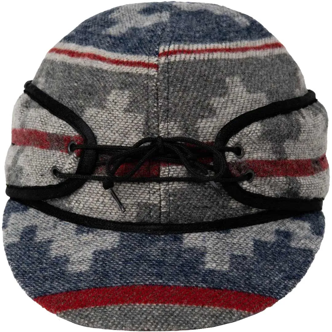 Crown Cap Men's Navajo Wool Blend Railroad Hat