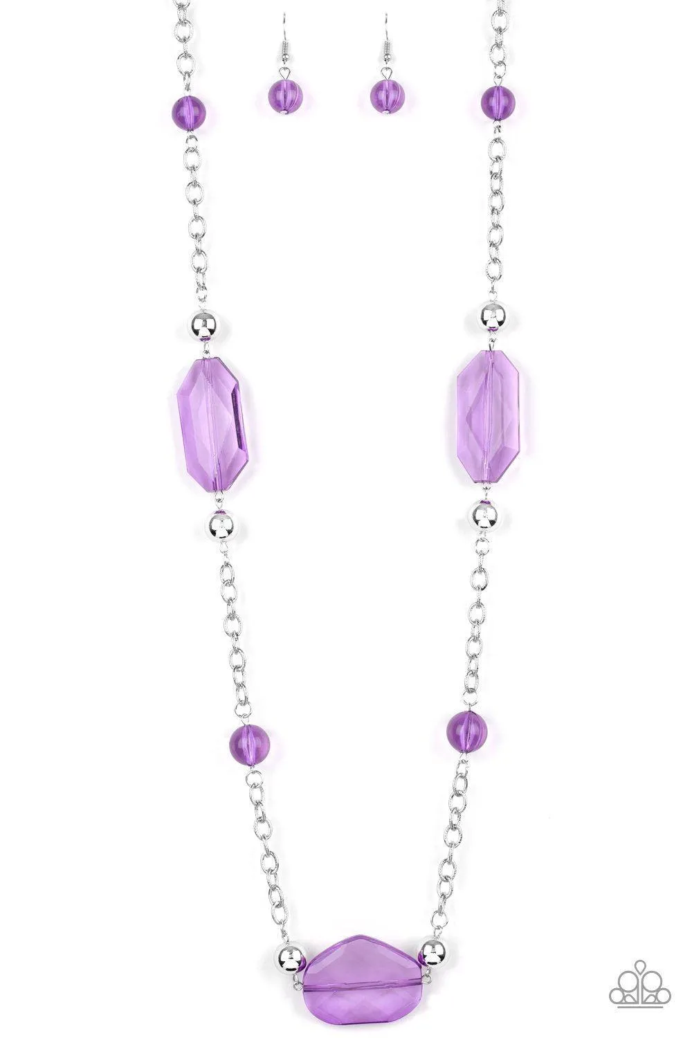 Crystal Charm Purple Necklace - Paparazzi Accessories