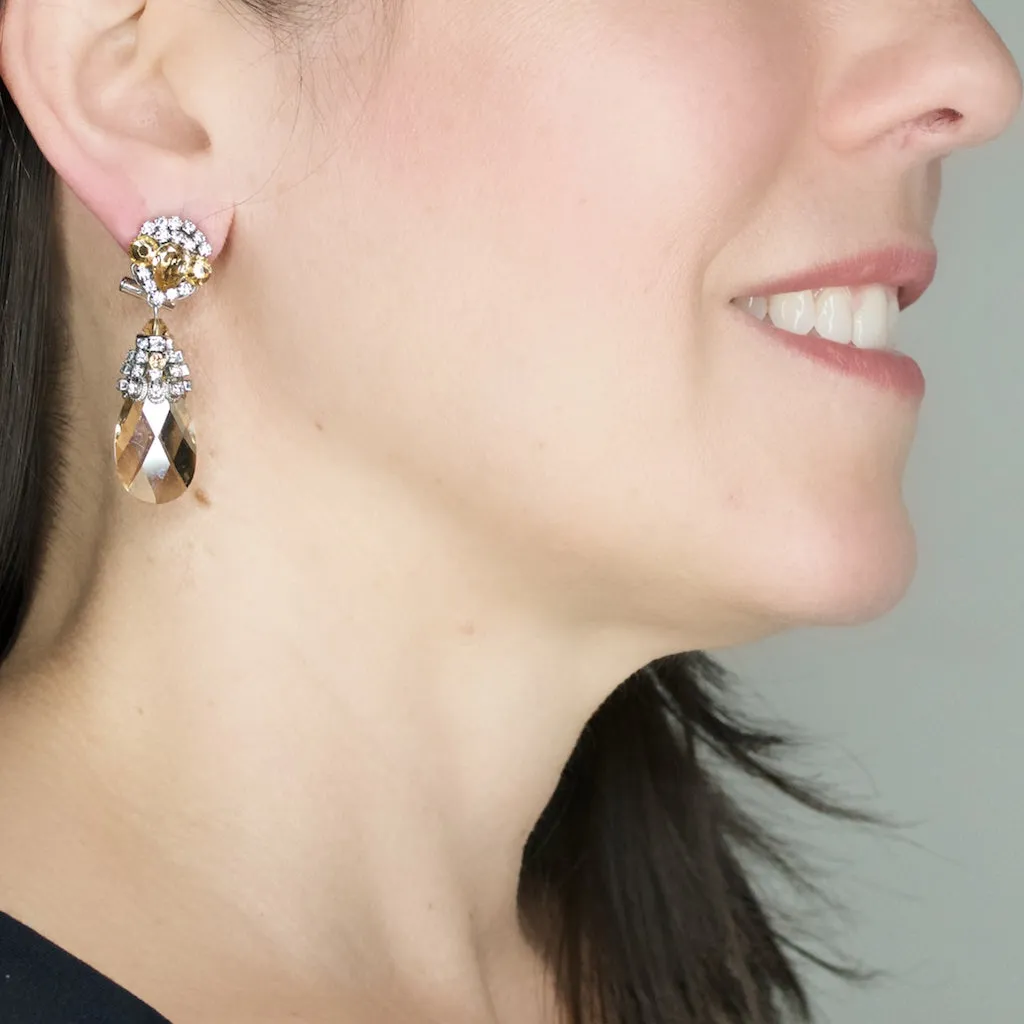 Crystal Drop Earrings by DUBLOS