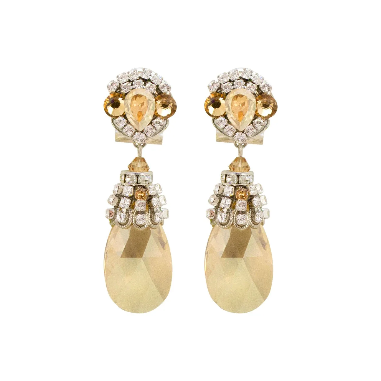 Crystal Drop Earrings by DUBLOS