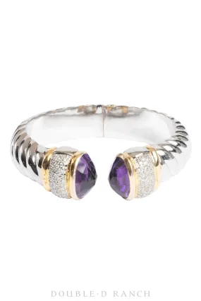 Cuff, Diamond Collection, Rope, Diamonds, Amethyst, Contemporary, 3487A