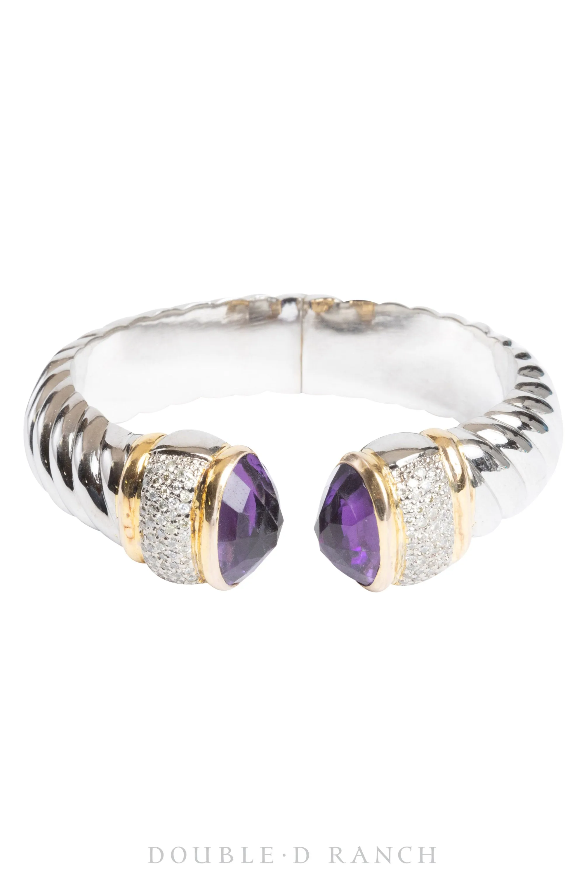 Cuff, Diamond Collection, Rope, Diamonds, Amethyst, Contemporary, 3487A