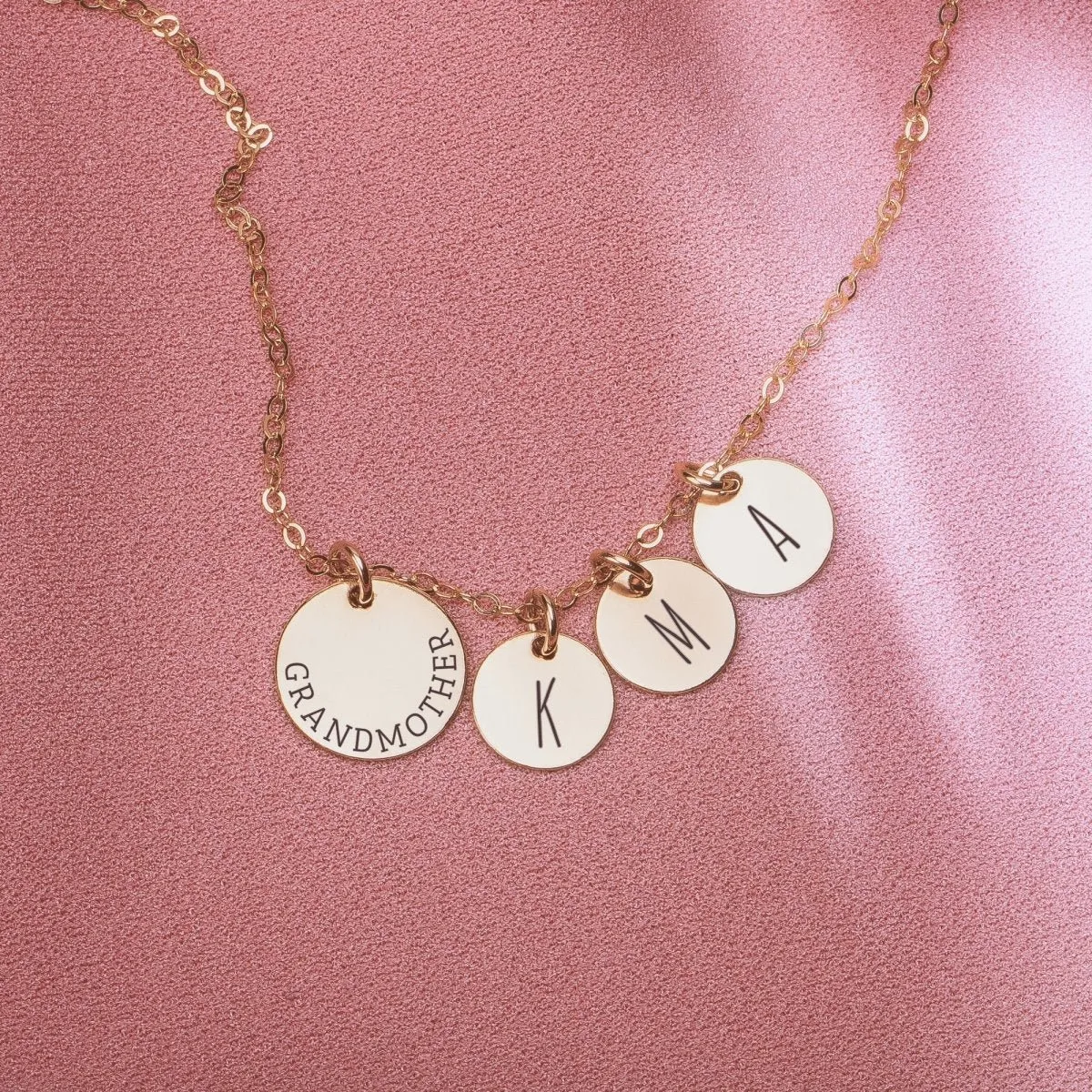 Custom Grandmother Disc Necklace