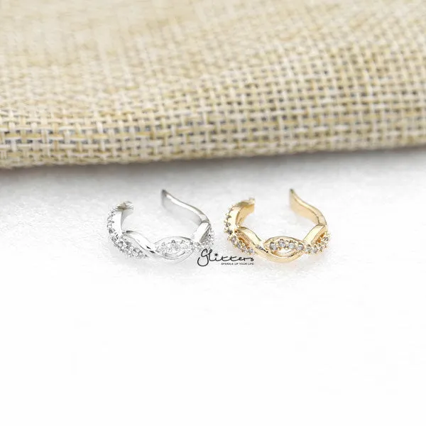 C.Z Infinity Ear Cuffs - Non Piercing Ear Cuffs