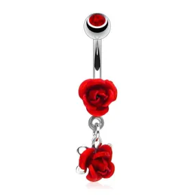 Dangly Rose Belly Ring