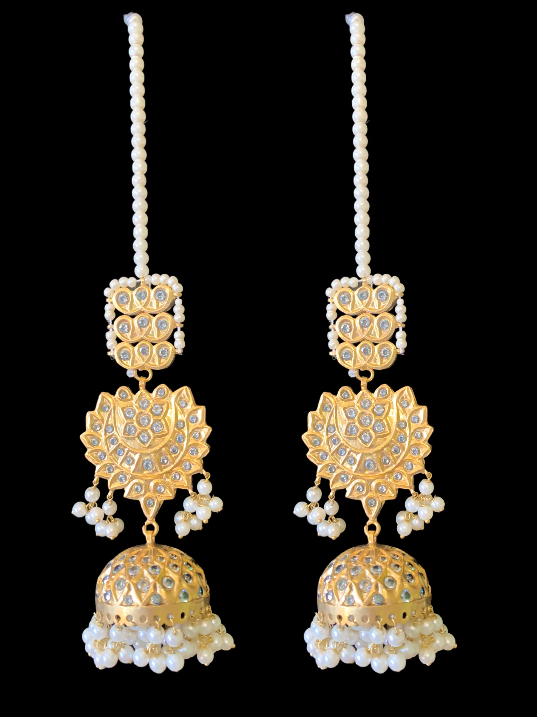 DER381 Manyata kundan earrings (READY TO SHIP )