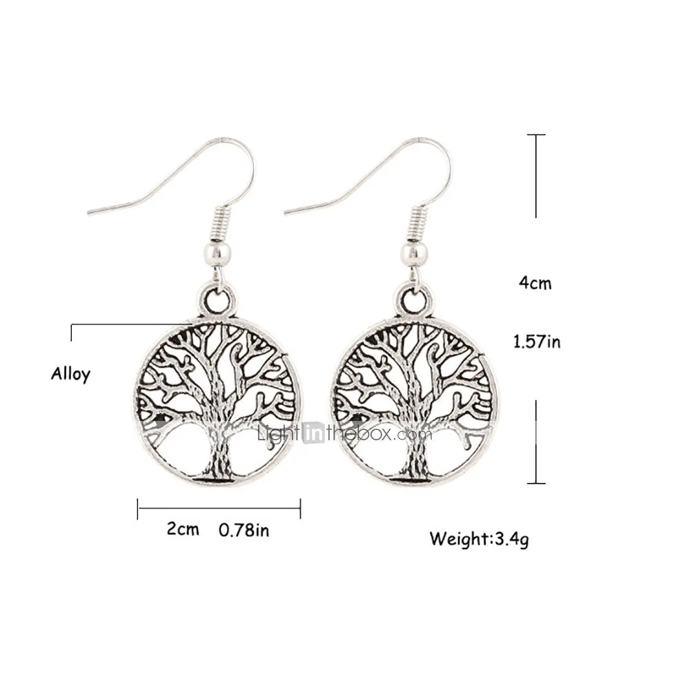 Drop Earrings (Brush Pile) Alloy Punk Silver Jewelry