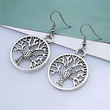 Drop Earrings (Brush Pile) Alloy Punk Silver Jewelry