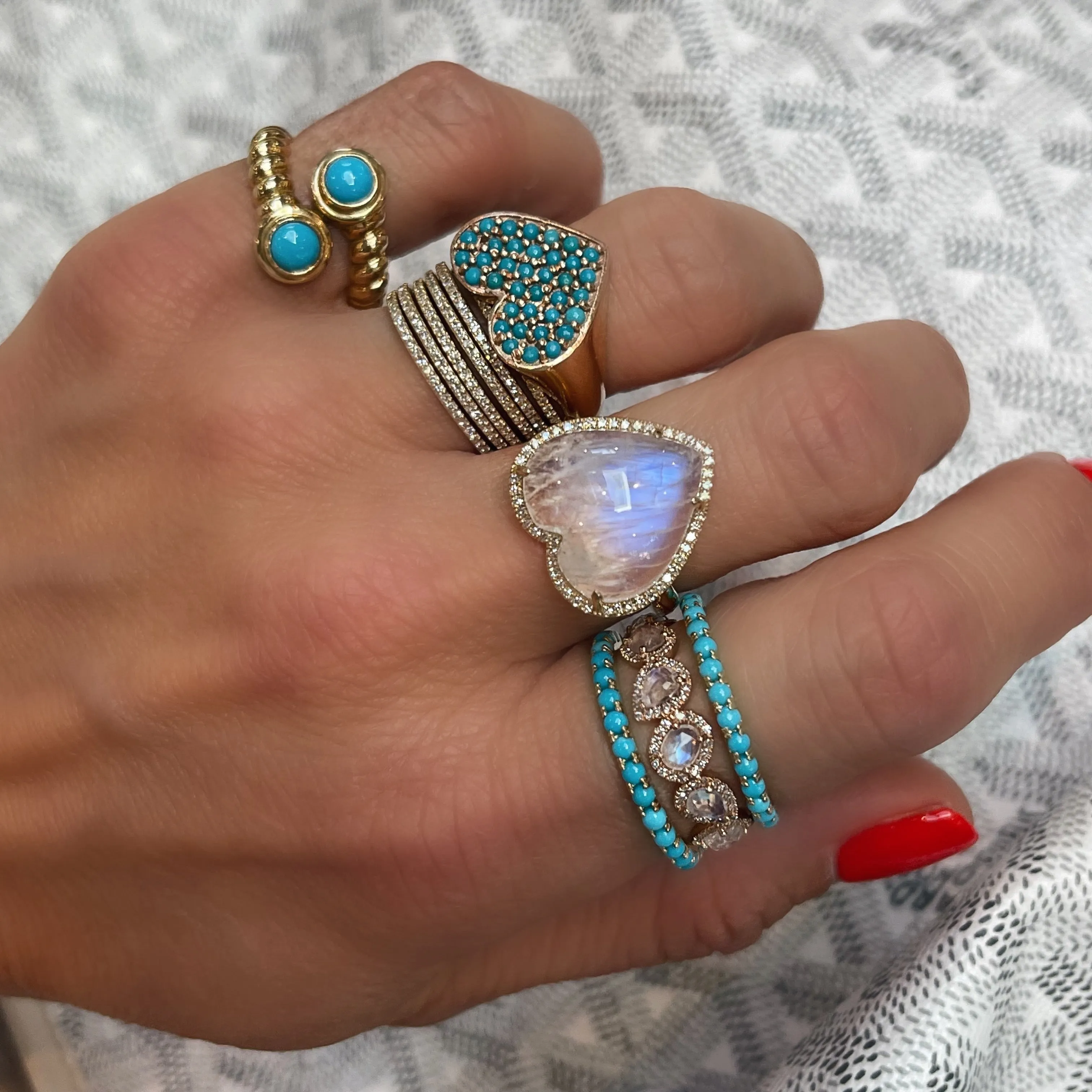 Eden Moi & Toi Ring with Turquoise