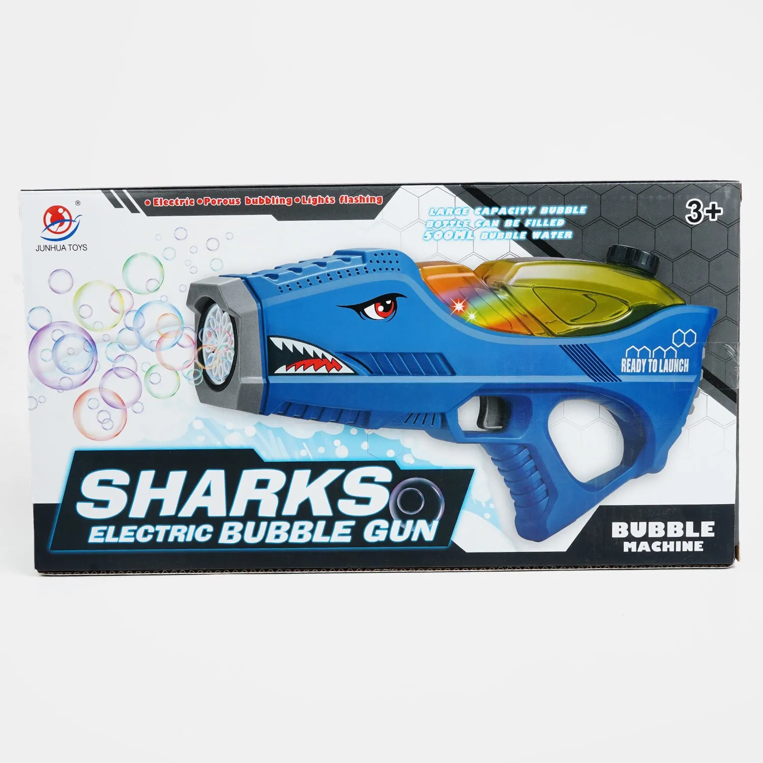 Electric Shark Water Bubble Launcher With Light