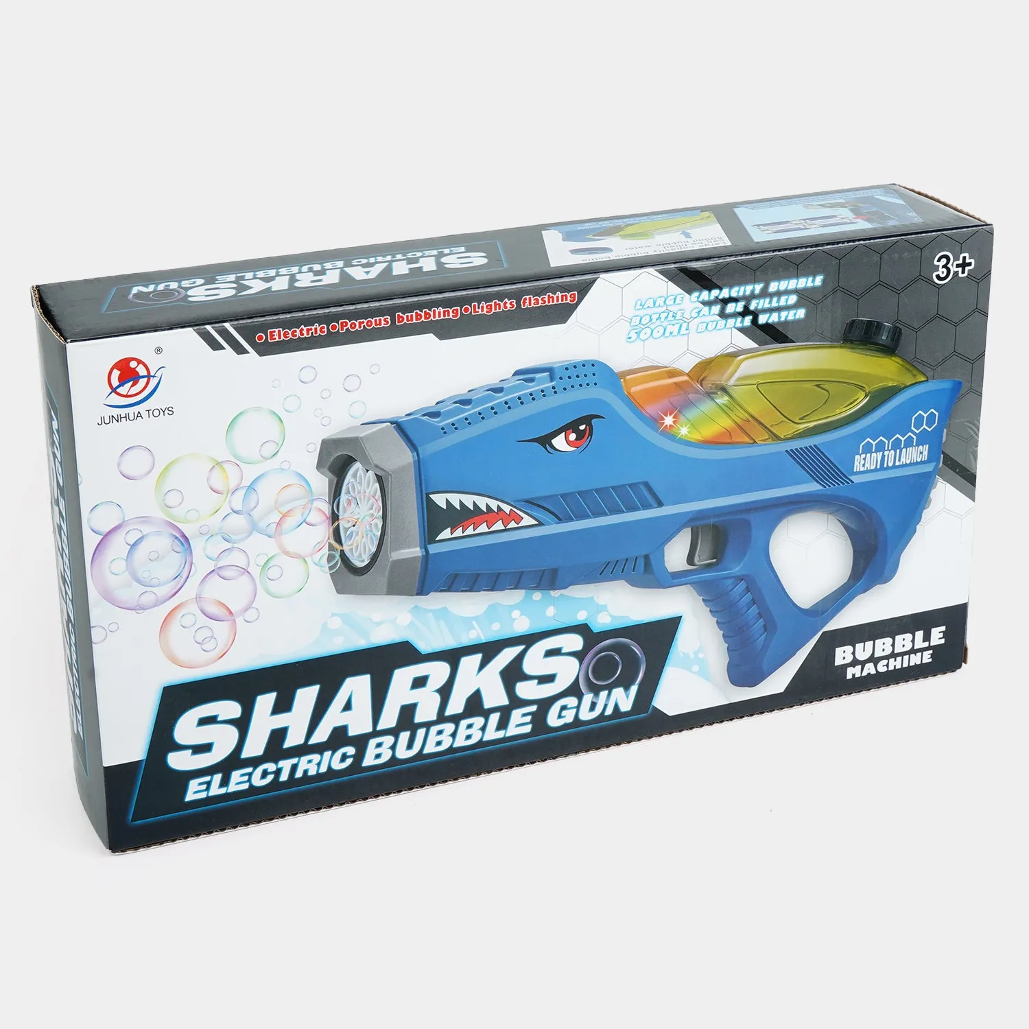 Electric Shark Water Bubble Launcher With Light