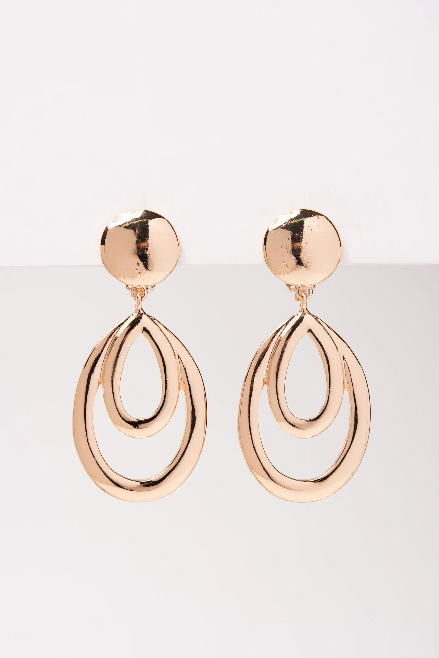 Ellie Tear Drop Clip-On Earrings